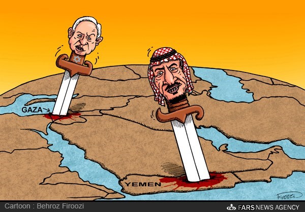 آل سعود - کاریکاتور آل سعود _ کاریکاتور شاه عربستان -کاریکاتور پادشاه عربستان- کاریکاتور حمله به یمن 