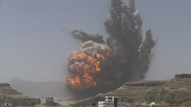 انفجار موشک موپ در یمن 