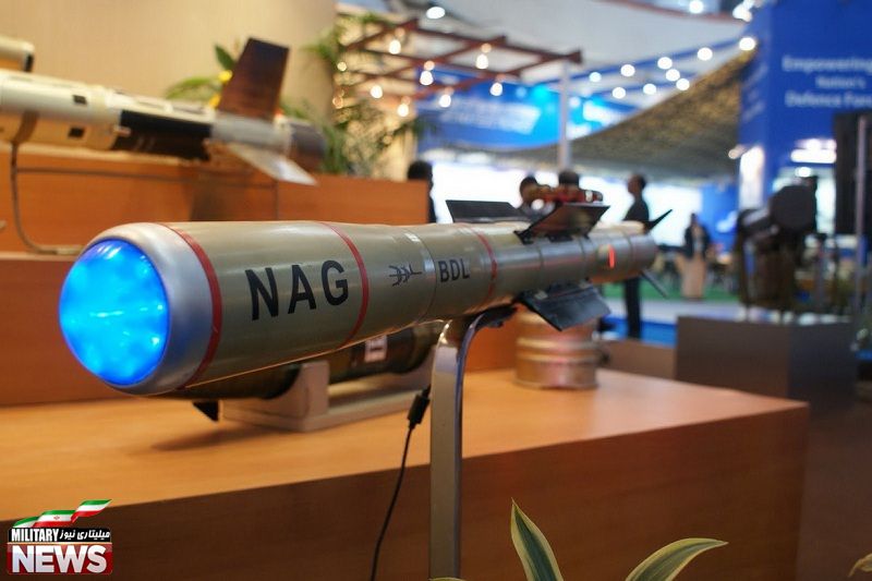 موشک ضد زره ناگ در یک نمایشگاه نظامی 