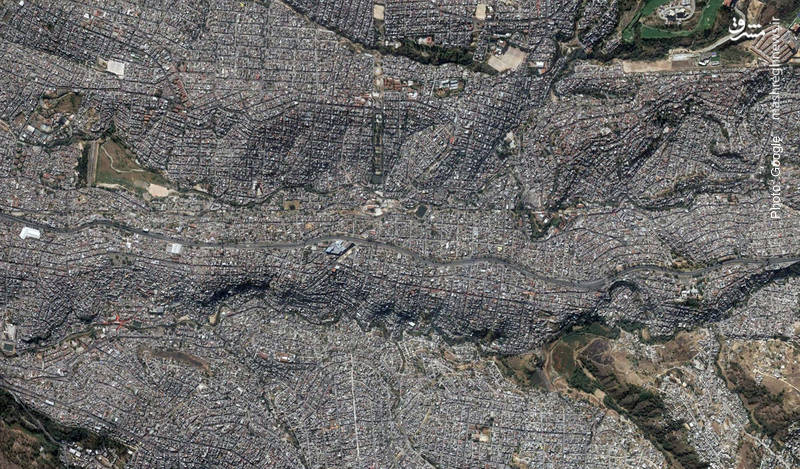 تصویر هوایی از شهر ناوکالپان در مکزیک