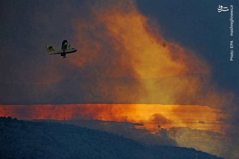 آتش سوزی در سواحل آدریاتیک کرواسی