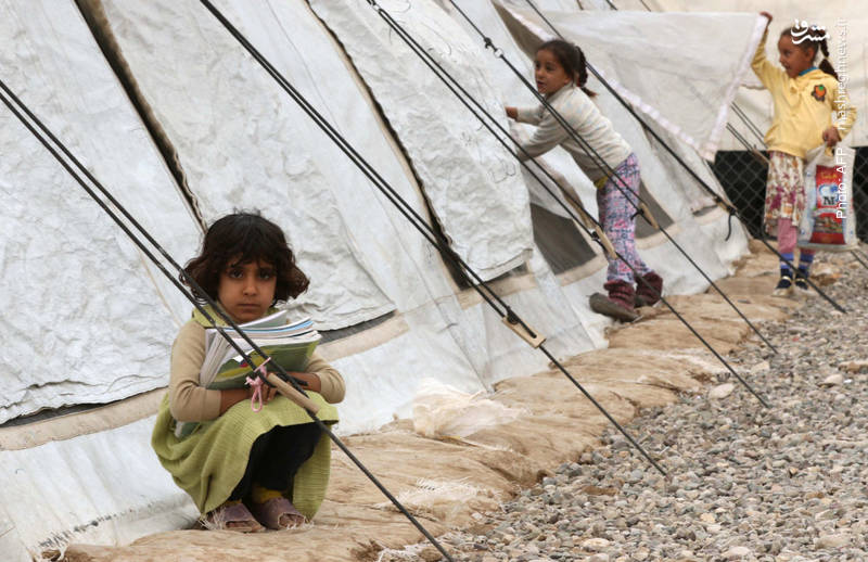 مدرسه‌های موقت سازمان ملل در اردوگاه آوارگان موصل