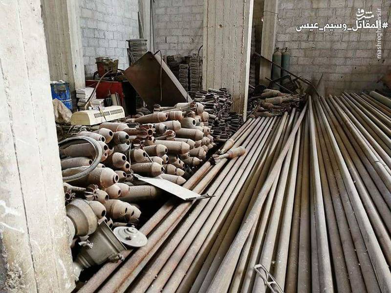 کشف کارگاه ساخت موشک شیمیایی جیش الاسلام در غوطه شرقی