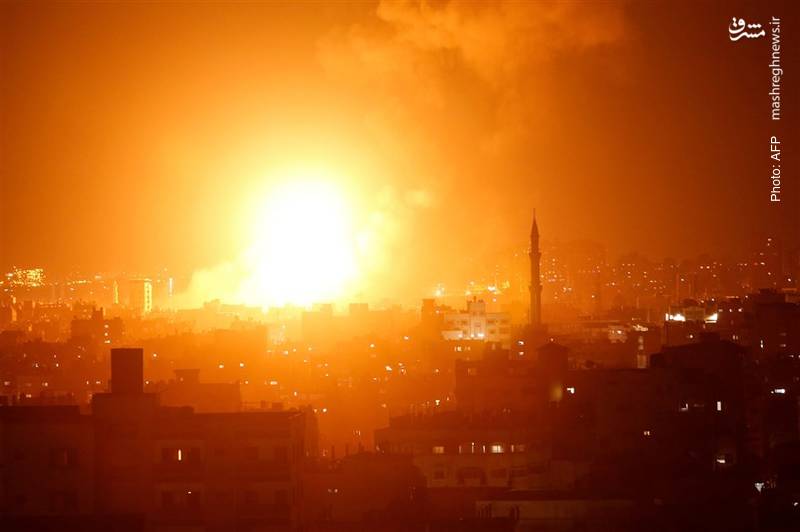 بمباران غزه از سوی رژیم صهیونیستی به بهانه دفاع از خود پس از شلیک موشک از غزه به سرزمین‌های اشغالی
