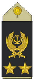 5653 (17) - رده های نظامی در ارتش ایران و سپاه پاسداران انقلاب اسلامی