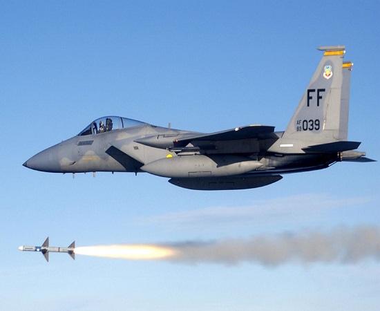 USAF F 15C fires AIM 7 Sparrow 2 - حمله جنگنده های رژیم صهیونیستی به سوریه