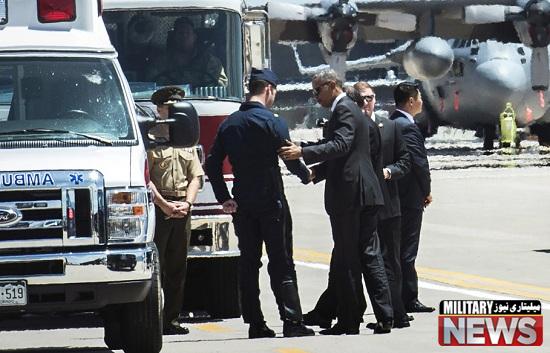 crashing f 16  (2) - حضور در مراسم فارغ التحصیلی آکادمی هوایی آمریکا و سقوط یک اف 16 مقابل چشمان اوباما