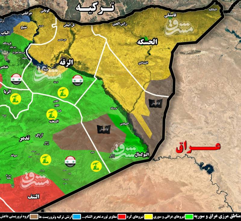 2144587 - حملات سنگین داعش برای قطع ارتباط جبهه مقاومت در مرکز استان دیرالزور ناکام ماند + نقشه میدانی