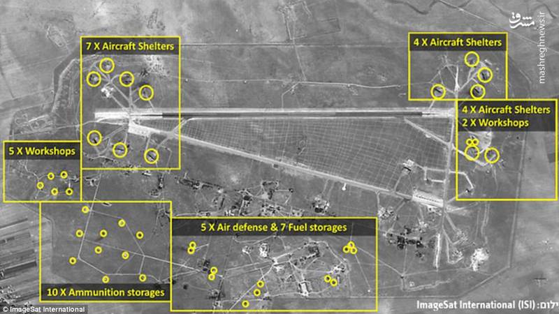 2228147 - واقعا ۱۰۵ موشک به سمت ۳ هدف آسان در سوریه شلیک شد؟/ فاکتورسازی تاجرترین رییس‌جمهور آمریکا برای دوشیدن اسپانسرهای خام +تصاویر ماهواره‌ای
