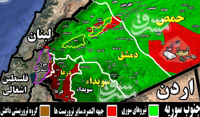 2232469 - آخرین تحولات میدانی شمال شرق استان دمشق/ تروریست‌ها در قلمون شرقی به دو تکه تقسیم شدند + نقشه میدانی