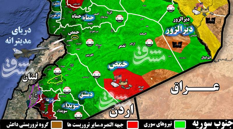 2256308 - جزئیات حمله موشکی صهیونیست‌ها به فرودگاه نظامی حمص/ پدافند ارتش سوریه بار دیگر موفق عمل کرد + نقشه میدانی