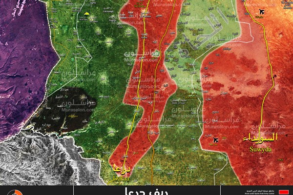 آغاز عملیات ارتش سوریه در ریف شرقی «درعا» +نقشه