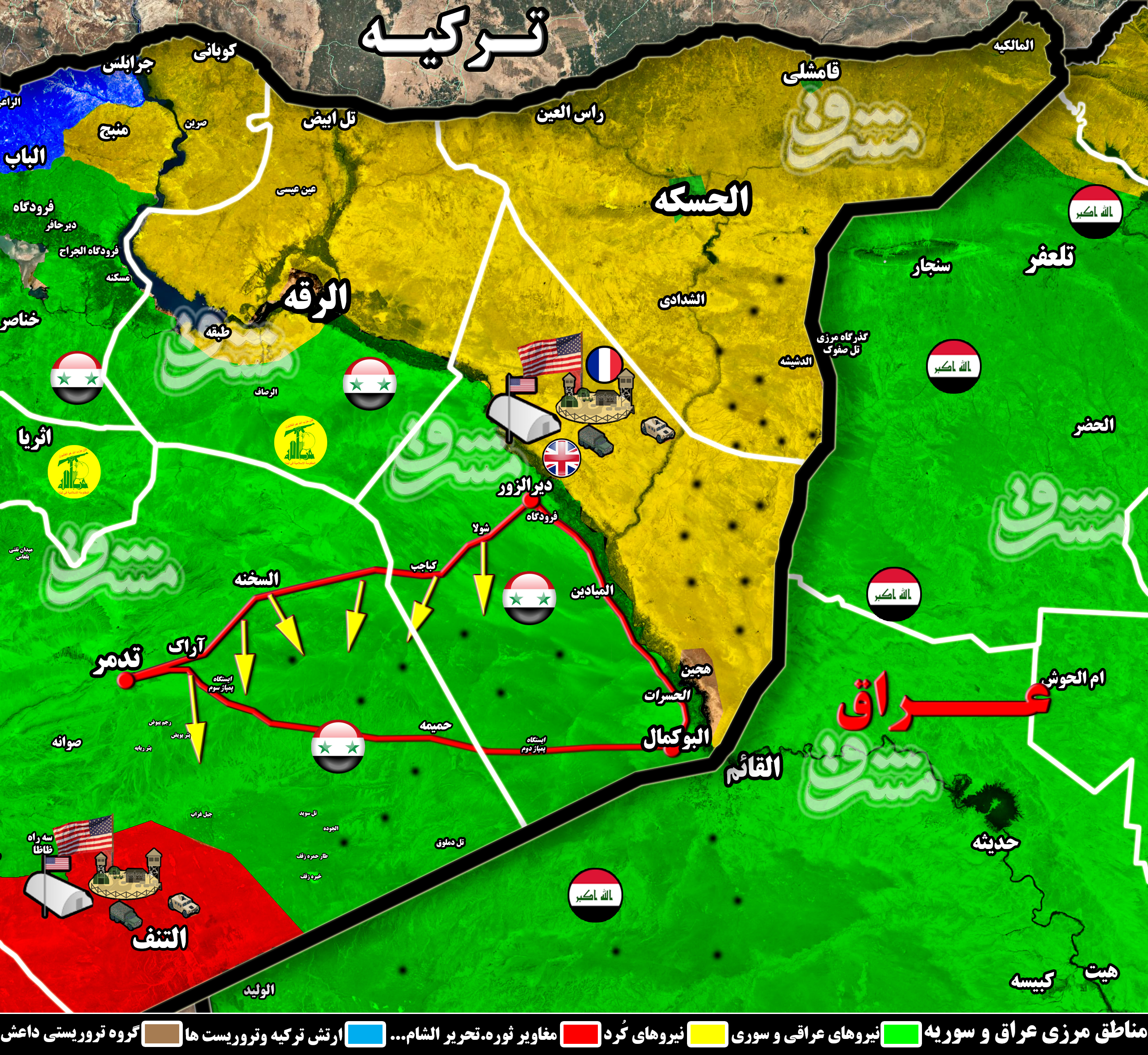 2342322 - ضربات مهلک به هسته‌های خاموش داعش در دیرالزور و حمص + نقشه میدانی