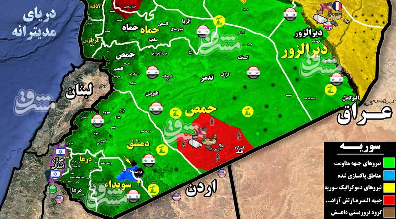 2351263 - آخرین تحولات میدانی جنوب سوریه/ ضربات سنگین به داعش در مناطق ناهموار غرب استان دمشق + نقشه میدانی
